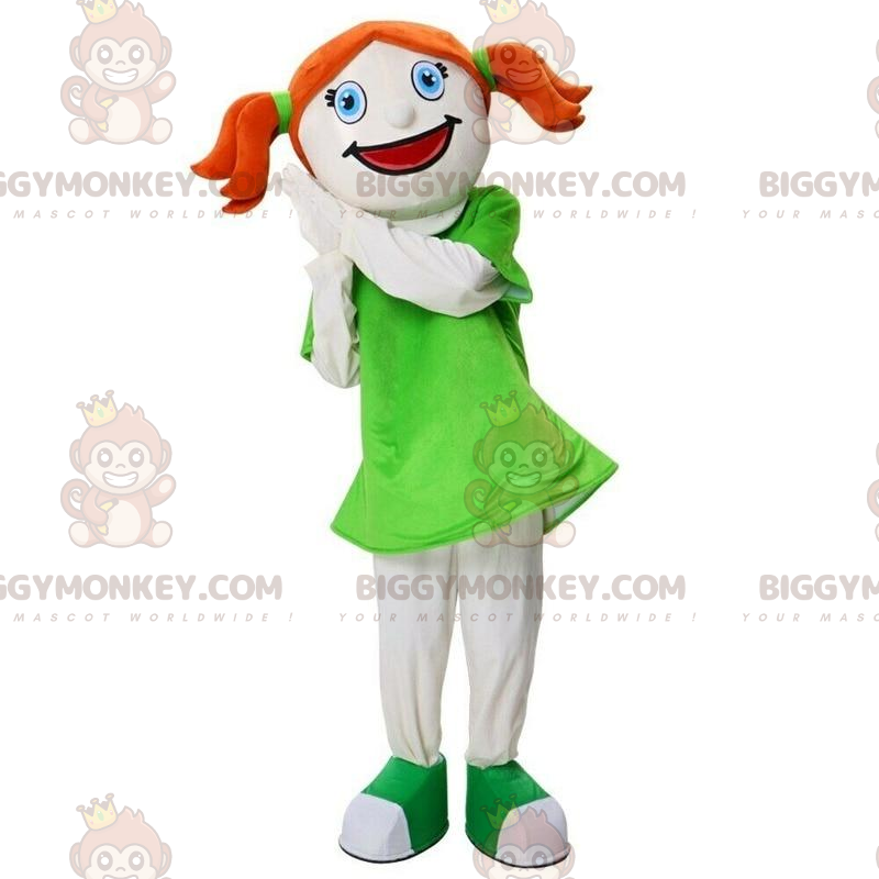 Rødhåret pige BIGGYMONKEY™ maskotkostume, pigekostume, jomfru - Rødhåret pige BIGGYMONKEY™ maskotkostume, pigekostume, jomfru -