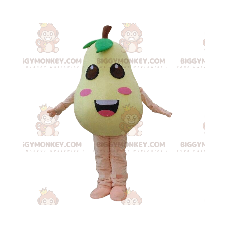 BIGGYMONKEY™ costume mascotte pera gialla, costume da frutta