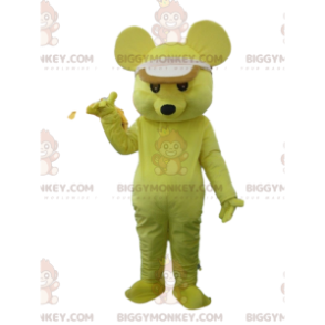 Gul mus BIGGYMONKEY™ maskotdrakt med hette, gult kostyme - Musemaskot - BIGGYMONKEY_08931 - BiggyMonkey.com