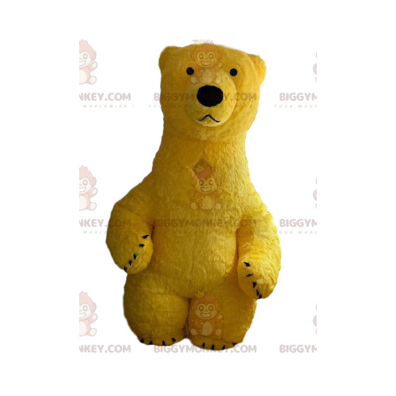 Costume da mascotte BIGGYMONKEY™ orso giallo gonfiabile
