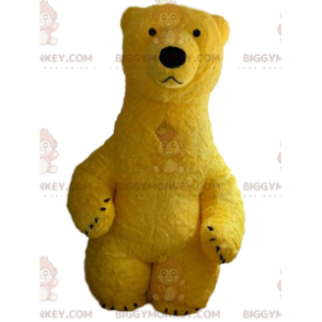 Traje de mascote BIGGYMONKEY ™ urso amarelo inflável, traje de