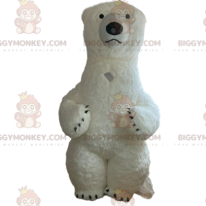 BIGGYMONKEY™ Inflatable White Bear Mascot Costume, Giant Polar