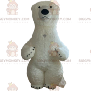 BIGGYMONKEY™ Disfraz inflable de mascota de oso blanco, disfraz