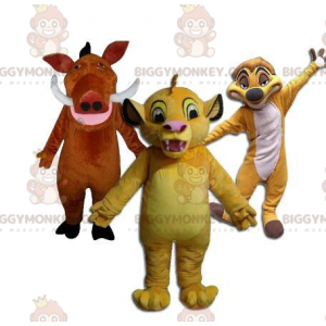 3 BIGGYMONKEY™s-mascottes, Timon, Pumba en Simba uit de