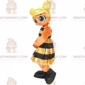 BIGGYMONKEY™ mascot costume girl dressed as a bee, bee costume