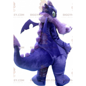 Costume da mascotte drago viola e viola BIGGYMONKEY™ -