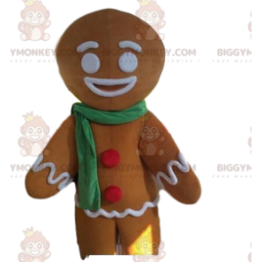 Traje de mascote Gingerbread BIGGYMONKEY™, fantasia de doces