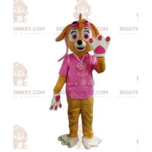 BIGGYMONKEY™ Costume da mascotte Cane marrone, cagna vestita di