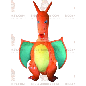 Charizard BIGGYMONKEY™ maskotdräkt, berömd drake i Pokemon