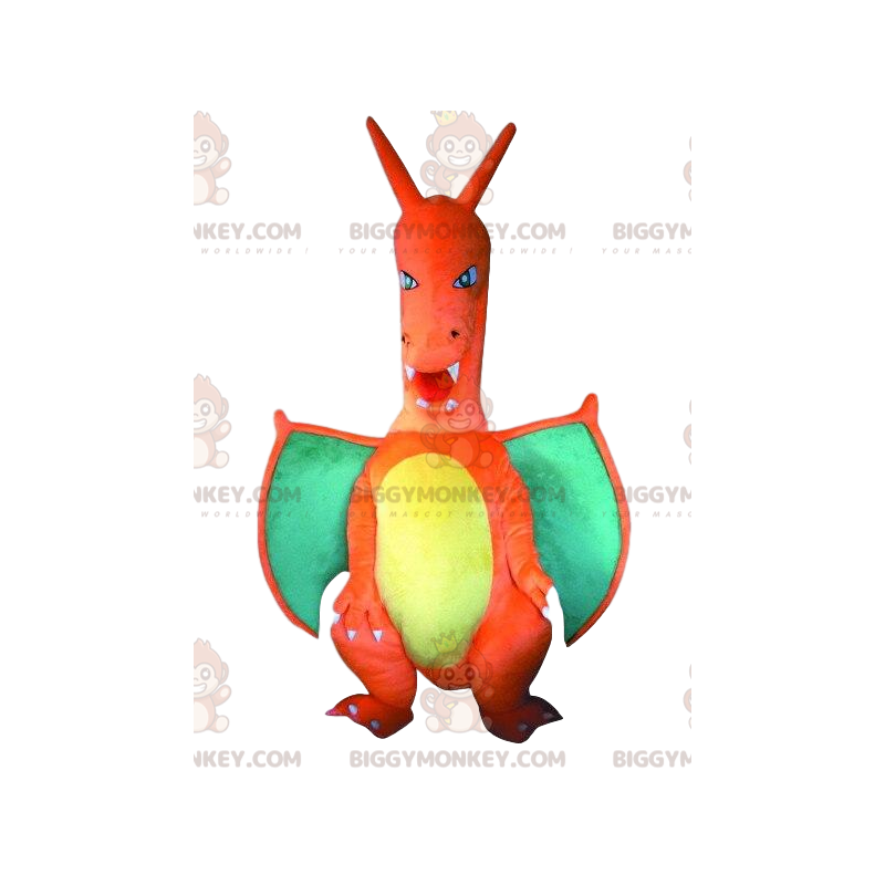 Charizard BIGGYMONKEY™ maskottiasu, kuuluisa lohikäärme Charizard BIGGYMONKEY™ maskottiasu, kuuluisa lohikäärme