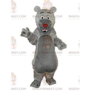 BIGGYMONKEY™ Baloo stil grå bjørnemaskot kostume, grå bamse