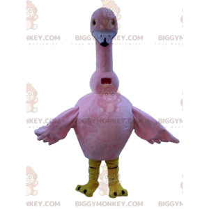 Στολή μασκότ Flamingo BIGGYMONKEY™, στολή πουλιών, μεγάλο ροζ