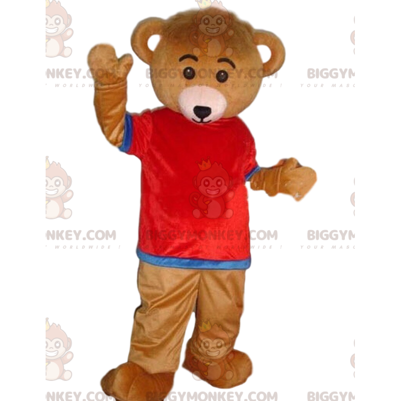 BIGGYMONKEY™ mascottekostuum van verklede beer, kleurrijk BIGGYMONKEY™ mascottekostuum van verklede beer, kleurrijk