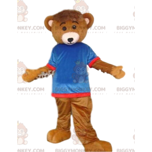 BIGGYMONKEY™ mascot costume of dressed up bear, colorful teddy