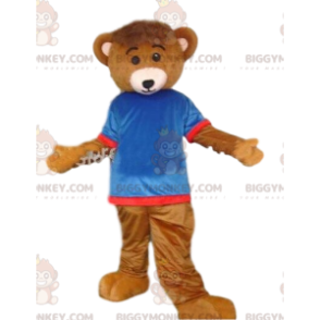 BIGGYMONKEY™ Maskottchenkostüm verkleideter Bär, buntes