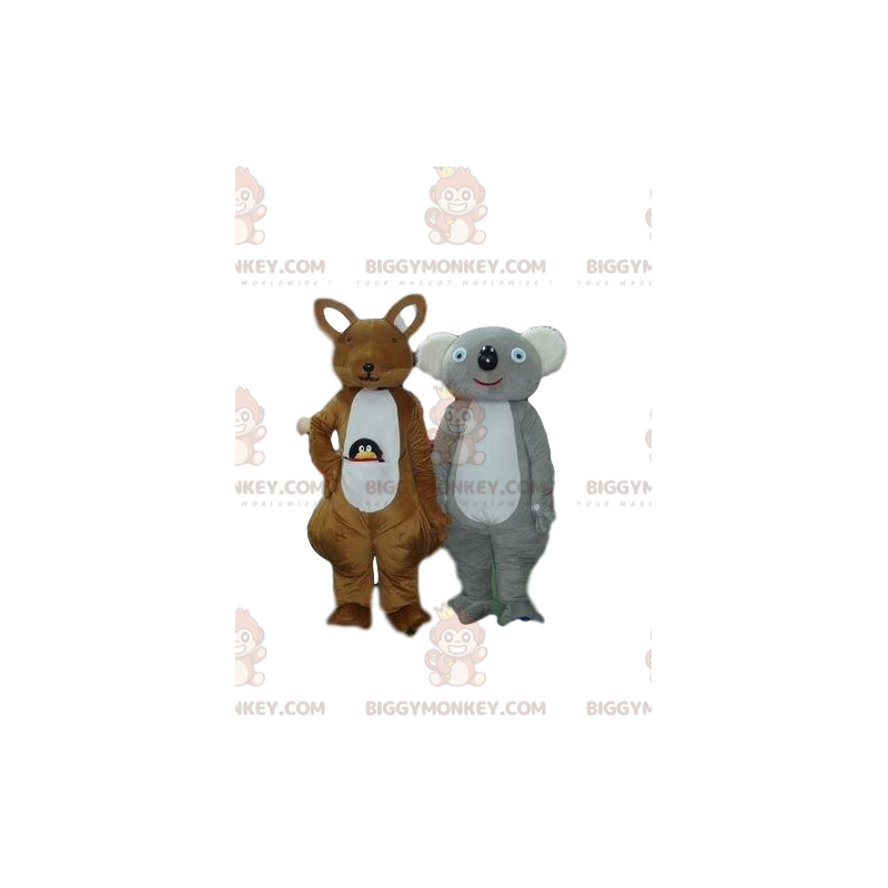 mascota canguro y koala BIGGYMONKEY™s, disfraces de Australia - mascota canguro y koala BIGGYMONKEY™s, disfraces de Australia -