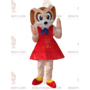 Brown mouse BIGGYMONKEY™ mascot costume, female little mouse