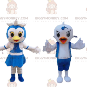 2 mascote de pássaros do BIGGYMONKEY™, casal de aves marinhas