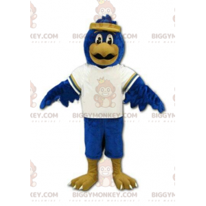Sportlicher Adler BIGGYMONKEY™ Maskottchenkostüm, blaues