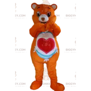 Στολή μασκότ Orange Care Bear BIGGYMONKEY™, Στολή Orange Bear -