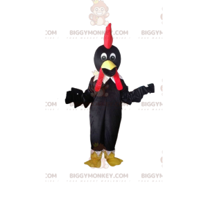 Zwarte vogel BIGGYMONKEY™ mascottekostuum, kraaikostuum