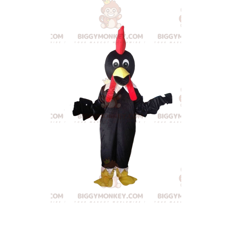Costume de mascotte BIGGYMONKEY™ d'oiseau noir, costume de Costume de mascotte BIGGYMONKEY™ d'oiseau noir, costume de