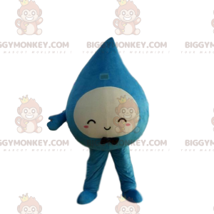Riesiger Wassertropfen BIGGYMONKEY™ Maskottchen-Kostüm, blaues