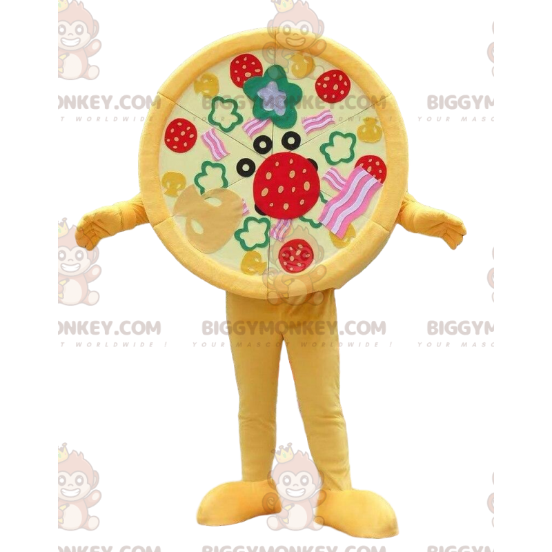 Pizza BIGGYMONKEY™ mascot costume, pizza costume, pizza maker