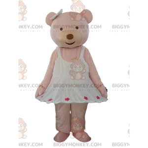 Costume de mascotte BIGGYMONKEY™ d'ours en peluche rose