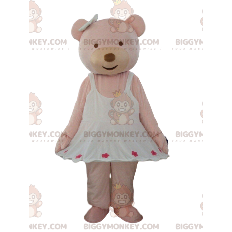 Rosa Teddybär BIGGYMONKEY™ Maskottchen-Kostüm, rosa Rosa Teddybär BIGGYMONKEY™ Maskottchen-Kostüm, rosa