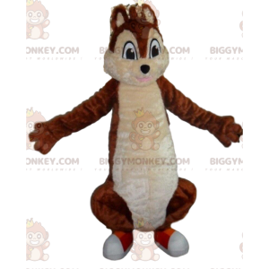 BIGGYMONKEY™ mascottekostuum bruine en witte eekhoorn