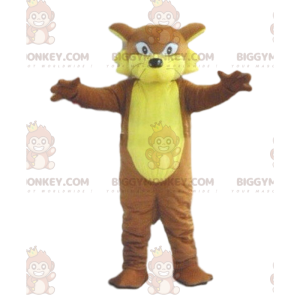 BIGGYMONKEY™ Fierce Looking Brown Cat Mascot Costume, Cat