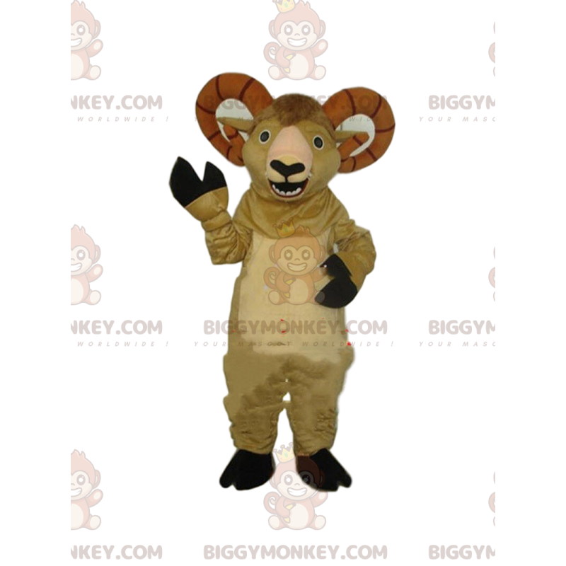 Costume de mascotte BIGGYMONKEY™ de bouc, costume de bélier Costume de mascotte BIGGYMONKEY™ de bouc, costume de bélier
