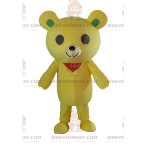 Fantasia de mascote de ursinho de pelúcia amarelo BIGGYMONKEY™