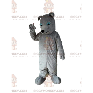 Fantasia de mascote de cachorro cinza BIGGYMONKEY™, fantasia de