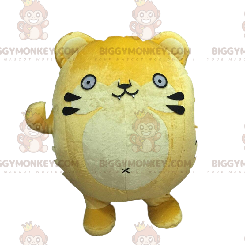 Costume da mascotte Big Yellow Cat BIGGYMONKEY™, costume a Costume da mascotte Big Yellow Cat BIGGYMONKEY™, costume a