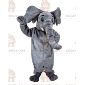 Gray elephant BIGGYMONKEY™ mascot costume, circus costume