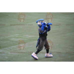 Zwart-wit Blue Jay Bird BIGGYMONKEY™ mascottekostuum -