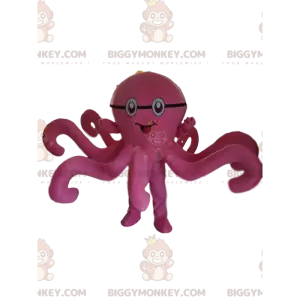 Rosa bläckfisk BIGGYMONKEY™ maskotdräkt, bläckfiskdräkt, rosa