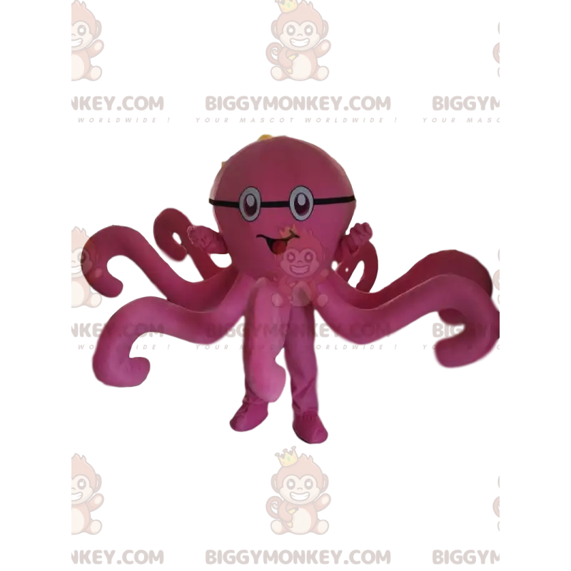 Rosa bläckfisk BIGGYMONKEY™ maskotdräkt, bläckfiskdräkt, rosa Rosa bläckfisk BIGGYMONKEY™ maskotdräkt, bläckfiskdräkt, rosa