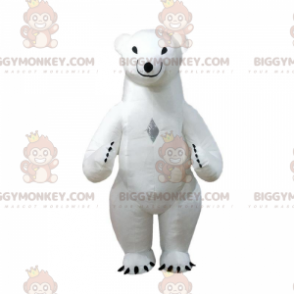 BIGGYMONKEY™ Disfraz inflable de mascota de oso polar, disfraz de oso blanco - Mascota oso - BIGGYMONKEY_09090 - BiggyMonkey.com