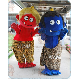 2 Cro-Magnon mascot BIGGYMONKEY™s of little monsters