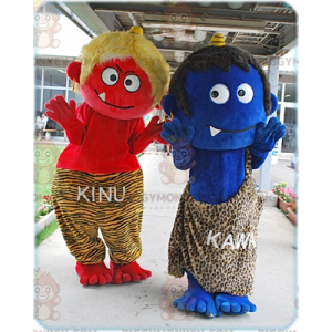 2 mascotas de Cro-Magnon BIGGYMONKEY™s de pequeños monstruos -