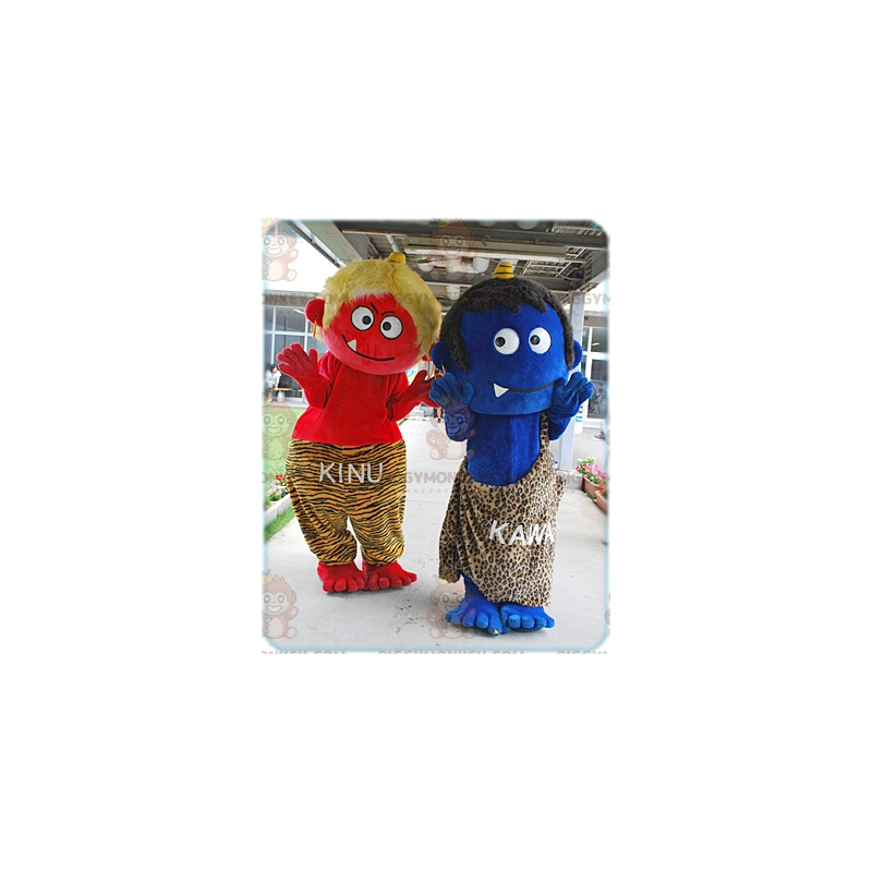 2 mascotte Cro-Magnon BIGGYMONKEY™ di piccoli mostri -