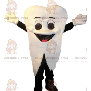 Giant white tooth BIGGYMONKEY™ mascot costume, tooth costume -