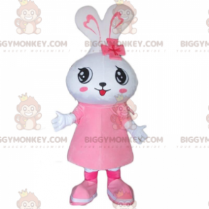 Weißer Hase BIGGYMONKEY™ Maskottchenkostüm, Hasenkostüm