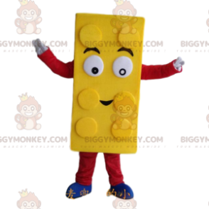 Geel Lego BIGGYMONKEY™ mascottekostuum, bouwspeelgoedkostuum -