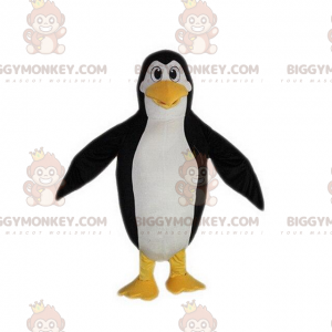 BIGGYMONKEY™ mascot costume black white and yellow penguin