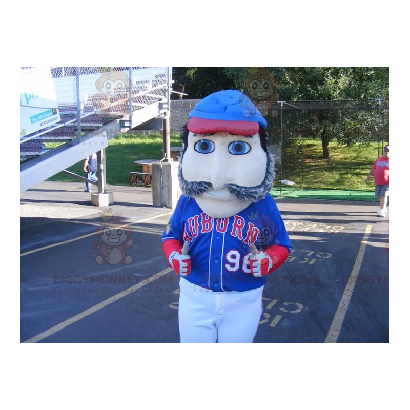 Blauwogige besnorde man BIGGYMONKEY™ mascottekostuum - Blauwogige besnorde man BIGGYMONKEY™ mascottekostuum -