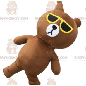BIGGYMONKEY™ kostým maskota nafukovacího medvídka se slunečními brýlemi - Maskot medvěda - BIGGYMONKEY_09114 - BiggyMonkey.com